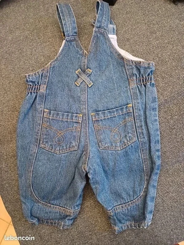 1-year-old denim overalls – photo 5